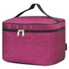 NGIL Hot Pink Glitter Large Top Handle Cosmetic Case