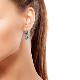 Pendientes de aro para mujer, de plata de ley 925, hipoalergénicos, para aniversario, 8,37 g