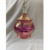 Mouth Blown Egyptian Hand Blown Fancy Gold Etched Glass Christmas