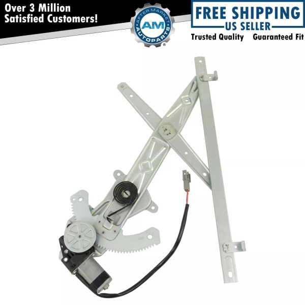 AM Autoparts Front Power Window Regulator w/ Motor Driver Side