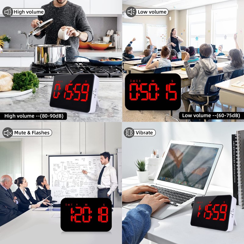 Digital Timer Kitchen Timer Count Down Up Rechargeable Kitchen Gadgets