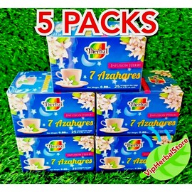 Therbal 5 Boxes Te 7 Azahares ✅ Tea Seven Blossoms Infusion Herbs 125 bags By Therbal
