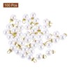 sourcing map Pearl Charm, 100pcs 12mm Pendants Faux Pearl Beads