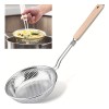 Cuchara De Acero Inoxidable Con Mango De Madera, Tamiz Fino