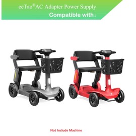 eeTao 3-Pin XLR 42V 2A(Not 24V) AC/DC Adapter Charger Compatible with Glashow S3 Foldable Mobility Scooter - Electric Scooter Wheelchair 36V 12Ah Battery Power Supply Cable Cord (Not Fit Glashow S1