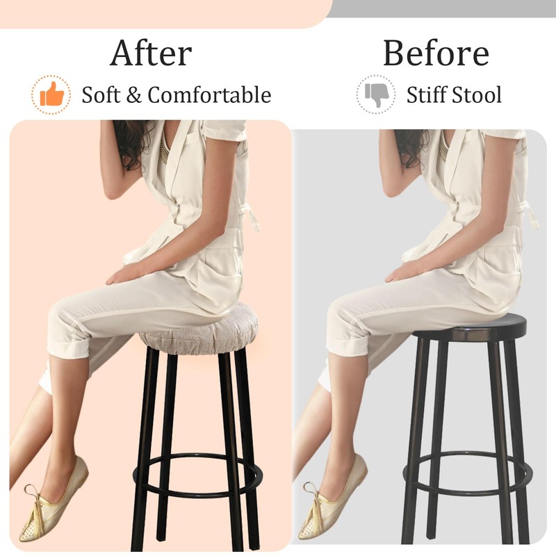 LYLNBYWK Bar Stool Covers Set of 2, Stool Covers Round