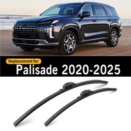 GARDIMU Front and Rear Windshield Wiper Blades, 3 Pcs Front and Back Windshield Wipers Blades Replacement for Hyundai Palisade 2020-2024, Car Window Wiper Blades for 2020 2021 2022 2023 2024