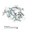 Yoliko 20 Sets (80 Pcs Total) Silver Zinc Coated 1/4"-20