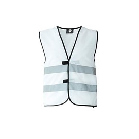 KORNTEX Dortmund High Visibility Safety Vest with Velcro Fastening - EN 17353 Certified, 360° Reflective Strips, 3XL, White, Highly Reflective for Best Visibility, Unisex