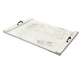 RocoReny Noodle Board Stove Cover with Handles, Pine Wood Electric Stove Top Cover, Counter Space Top Covers for Gas Stoves, Ovens, and Kitchen Sinks, 22 * 30in (White)
