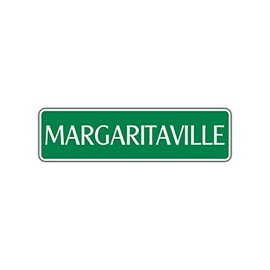 Margaritaville Aluminum Metal Novelty Street Sign Buffet Margarita Wall Décor 4x13.5