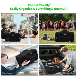 YoKelly Gym Bag Sport Duffle Bag - 20 inch Weekender Overnight Travel Duffel Bag with More Pockets - Royal Blue