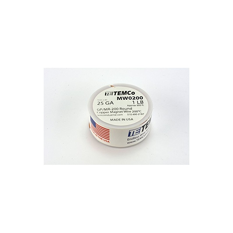 TEMCo 25 AWG Copper Magnet Wire - 1 lb 995
