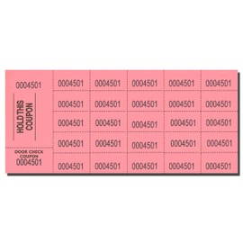 Tricky Tray Auction Tickets - 500 Sheets - Red (National Bingo)