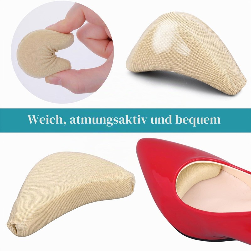 Sibba 5 Pairs Heel Pads Heel Grips Shoe Filler Toe