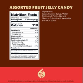 Fida Bonelle Italian Assorted Fruit Jelly Candy | 1.5 Pound Bag | Vegan, Gluten-Free