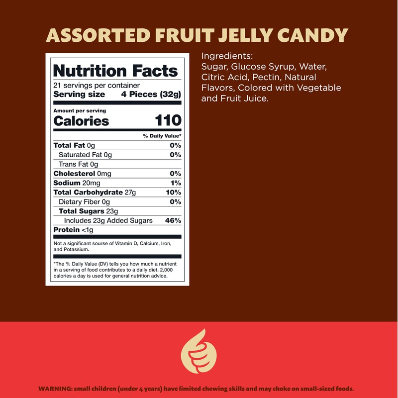 Fida Bonelle Italian Assorted Fruit Jelly Candy | 1.5 Pound