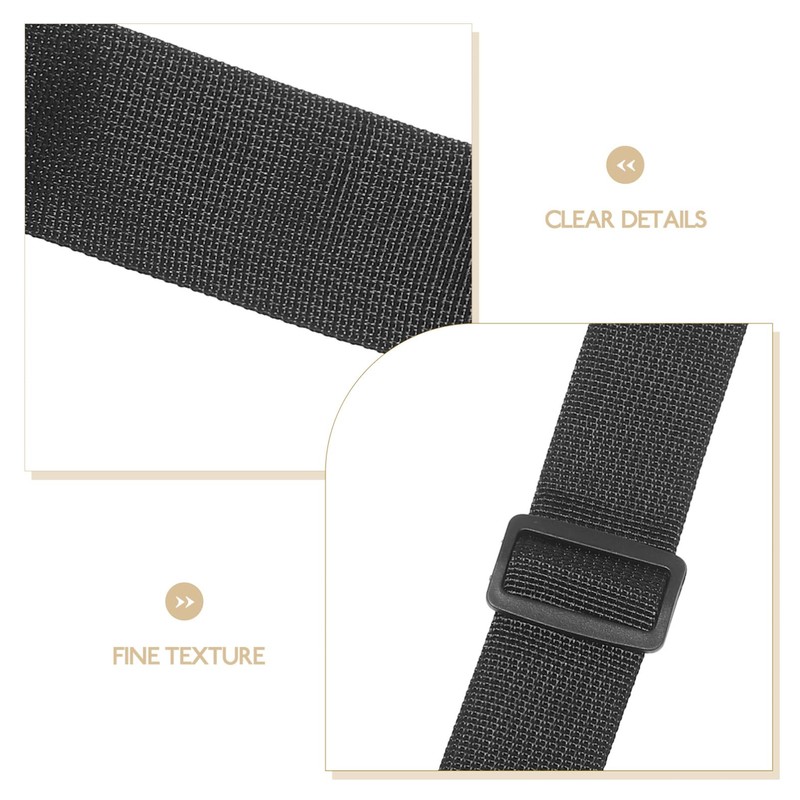 Healvian 3pcs Black Fanny Pack Extender Strap Adjustable Buckle Belt