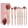 EDTRE Makeup Brushes, Set of 10, Soft, Cute, Multi-functional Makeup