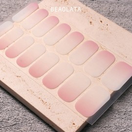 Beaolata Nail Polish Strips, 32PCS Salon Quality Wraps, Long Lasting Gel Nail Stickers for Women Easy Apply& Remove (White Ray Drift)