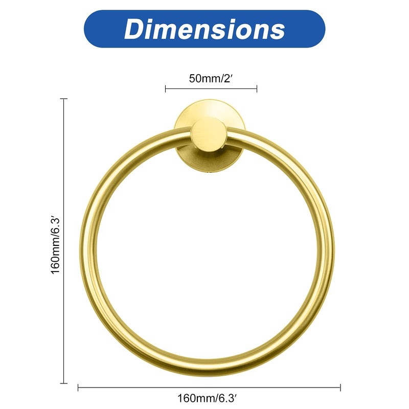 ieron Round Towel Hanger, Multifunctional Hook, Bath Ring Hand Towel
