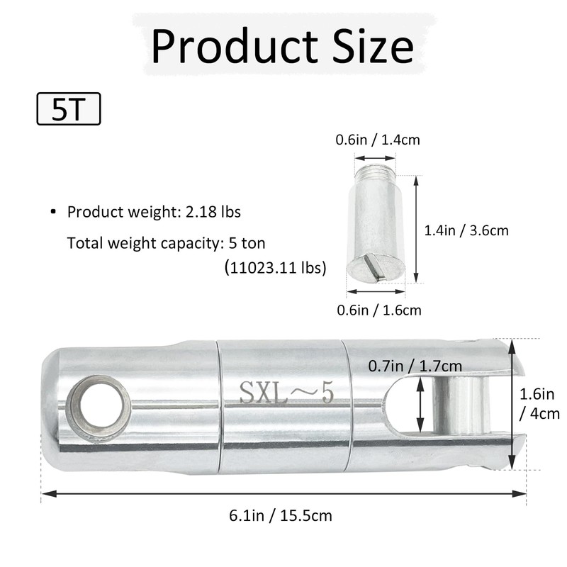 ATREFUU 5 Ton Cable Pulling Swivel, Swivel Wire Bearing Breakaway