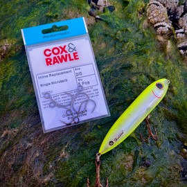 Cox & Rawle inline Lure Fishing Replacement single micro barb Hook
