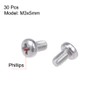 sourcing map M3x5mm Machine Screws Pan Phillips Cross Head Screw