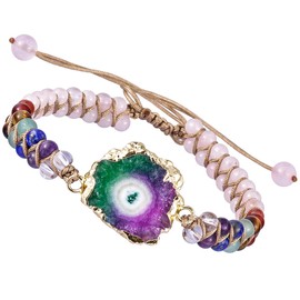 KYEYGWO 7 Chakras Crystal Stone Beads Bracelet for Women and Men, Carnelian Charms Adjustable Bangle for Prayer Balancing Yoga Meditation