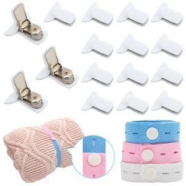 16 Pack Padded Comforter Clips Duvet Clips White Padded Clips Blanket Fasteners to Secure Bedding Include 6 Pack Quilt Binding Rope