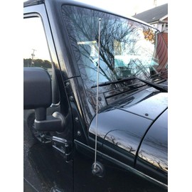 21" Stainless Chrome Antenna MAST - FITS : Jeep Wrangler 1987-2006