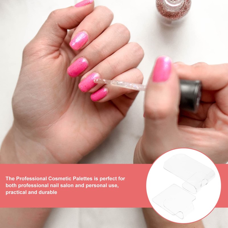 SAFIGLE Acrylic Manicure Color Mixing Palette Set of 2 Handheld