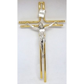 GTBITALY Silver and Gold Italian Wall Cross 20cm
