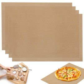 Colorich 4 Stück 33 x 40cm Backpapier Zuschnitte, Backpapier für Heißluftfritteuse, Dauerbackfolie für Backofen und Grill, Backen, Kochen, Grillen, Frittieren und Dämpfen
