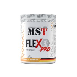 Flex Pro Pulver 420 g | Glucosamin Chondroitin MSM mit Hyaluron hochdosiert | Kollagen hydrolysed | Vitamin C 500 mg | Vitamin D3, A, E mit Zink und Kalzium | Selen | (Mango Maracuja)