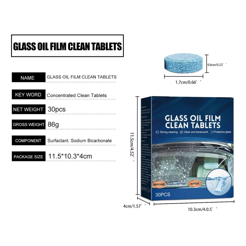 Tabletas Efervescentes Limpiadoras Con Película Eliminadora