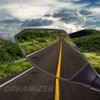 DREAMIZER Motorcycle Handlebar Mirrors with Turn Signals Indicator Light Rear