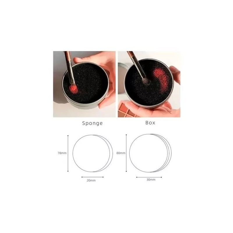 Mafab Estuche Limpia Brocha En Seco Maquillaje Esponja Ecológico