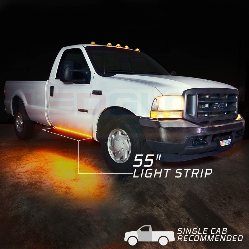 LEDGlow 52" Truck LED Running Board Light Amber Side Marker