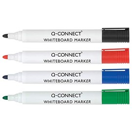 Q-Connect Drywipe Marker Pen Assorted (Pack of 4)