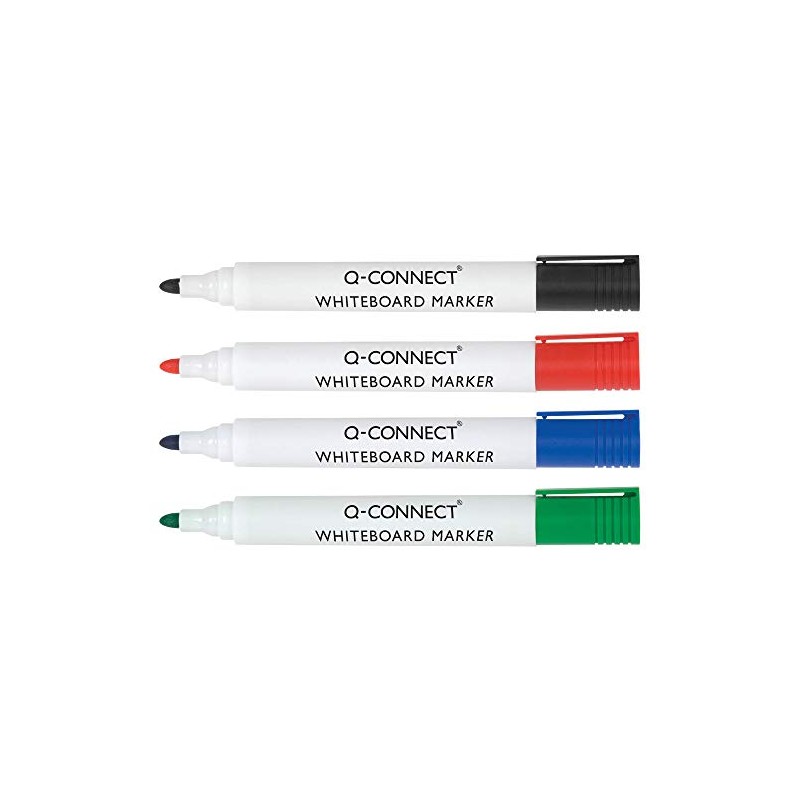 Q-Connect Drywipe Marker Pen Assorted (Pack of 4)