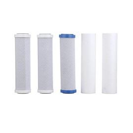 Watts Premier Annual 5-Pack VOC Filtration Kit for WP-4V RO Reverse Osmosis System, Water Filter Replacement, 2 Sediment Filters, 2 Carbon Pre-Filters, VOC Filter, Reduces Chlorine & Sediments