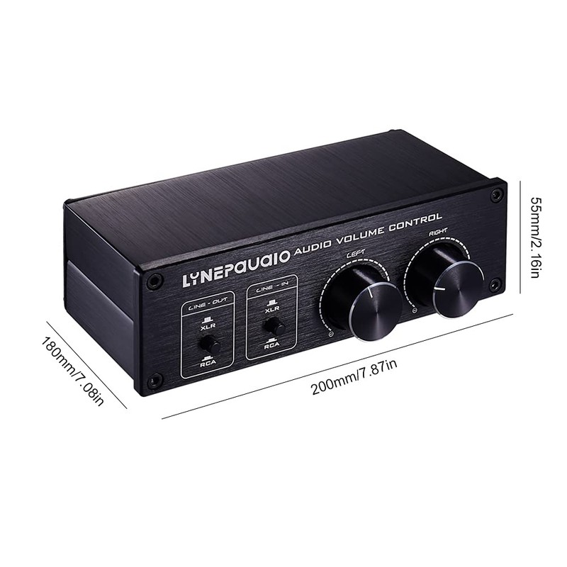 QIUNI Passive Volume Controller with Fully-Balanced & Single-Ended Mode XLR