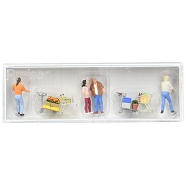 Preiser 10722 Shoppers with Shopping Carts Package(4) HO Model Figure