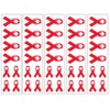 40 Red Ribbon Temporary Tattoos: HIV/AIDS Awareness Tattoo
