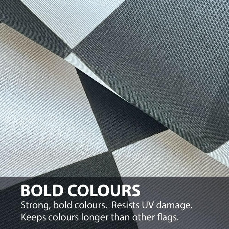 NWFlags Black & White Check Flag 18" x 12" 75d