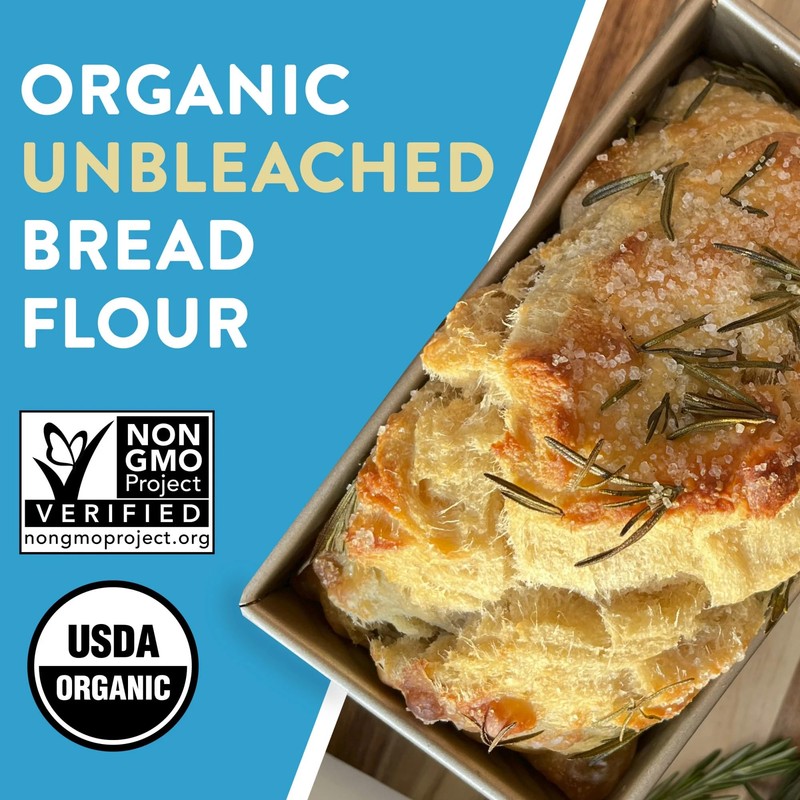 Arrowhead Mills Organic, Non-GMO, Unbleached Bread Flour, 5lb (Pack of