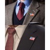 BlissfulTie 50PCS American Flag Lapel Pins Bulk, Metal Square USA