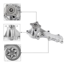 AULINK AW9416 Water Pump (1.8L L4 Only) For Nissan Sentra 2000 2001 2002 2003 2004 2005 2006,Almera 2001 2002 2003 2004 2005 131-2294 1501730 29349