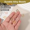 sourcing map 30Pcs Alloy Open Bezel Pendants, Flower Open Back